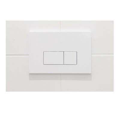 Bedieningsplaat Qeramiq Push Met DualfFush Frontbediening ABS Rechthoek Glans Wit