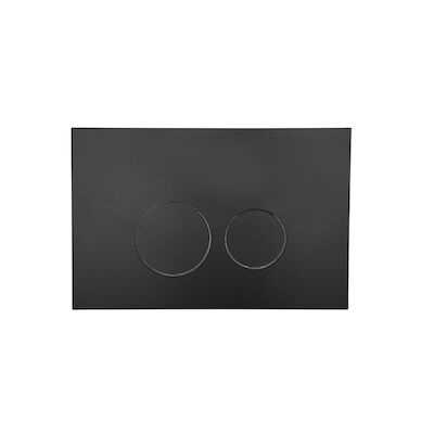 Bedieningsplaat Qeramiq Push Met DualfFush Frontbediening ABS Rond Mat Zwart