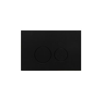 Bedieningsplaat Qeramiq Push Met DualfFush Frontbediening Metaal Rond Mat Zwart