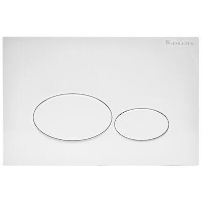 Bedieningsplaat Wiesbaden voor Geberit UP320 24,6×16,4 cm Glanzend Wit