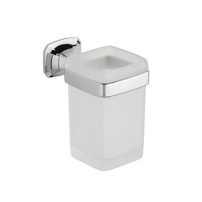Bekerhouder Sapho Aida Hangend 7×11.2 cm Chroom / Satijnglas
