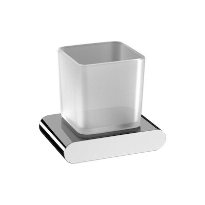 Bekerhouder Sapho Flori Hangend 12.2×10.6 cm Chroom / Satijnglas