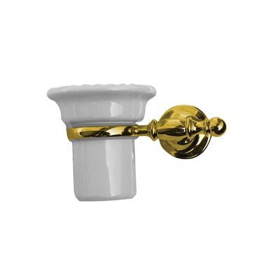 Bekerhouder Sapho Perla Hangend 5.5×15 cm Goud / Wit