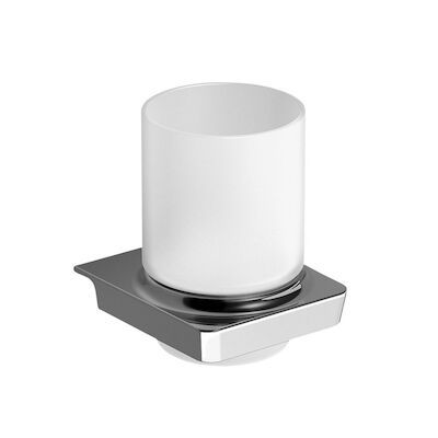 Bekerhouder Sapho Zen Hangend 8.2×10.5 cm Chroom / Melkglas