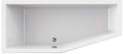 Ben Bobo inbouw douchebad met ligzijde en hoek links 170x75cm glans wit acryl