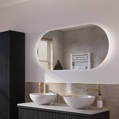 Ben Clip spiegel ovaal met verlichting en anti-condens 60×120 cm