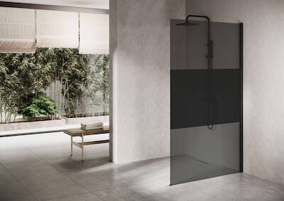 Ben Delphi inloopdouche 120x200cm Dark satin glas/Mat zwart