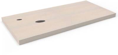 Ben Elina blad Beige beton 120x45x2 cm met 1 sifonuitsparing links en kraangat links