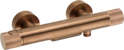 Ben Engraved Cross badkraan thermostatisch Geborsteld koper