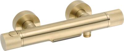 Ben Engraved Cross badkraan thermostatisch Geborsteld messing
