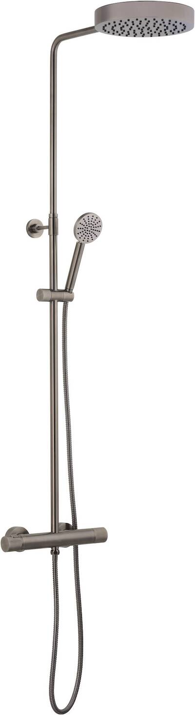 Ben Engraved Cross regendoucheset Ø25cm gunmetal pvd