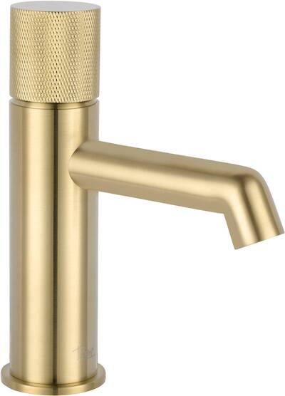 Ben Engraved Cross wastafelkraan geborsteld messing pvd