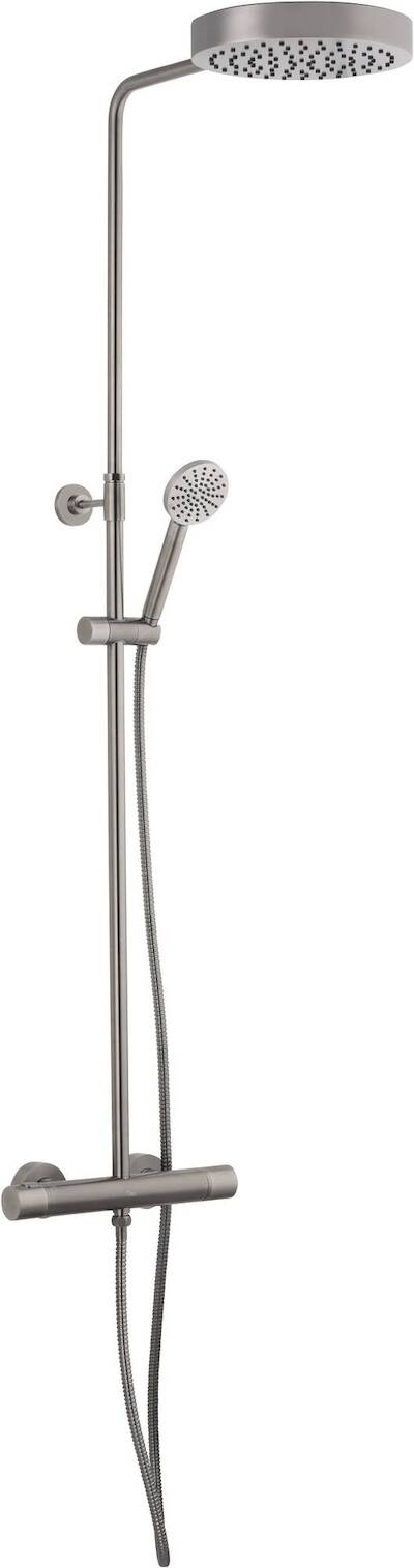Ben Engraved Line regendoucheset Ø25cm gunmetal pvd