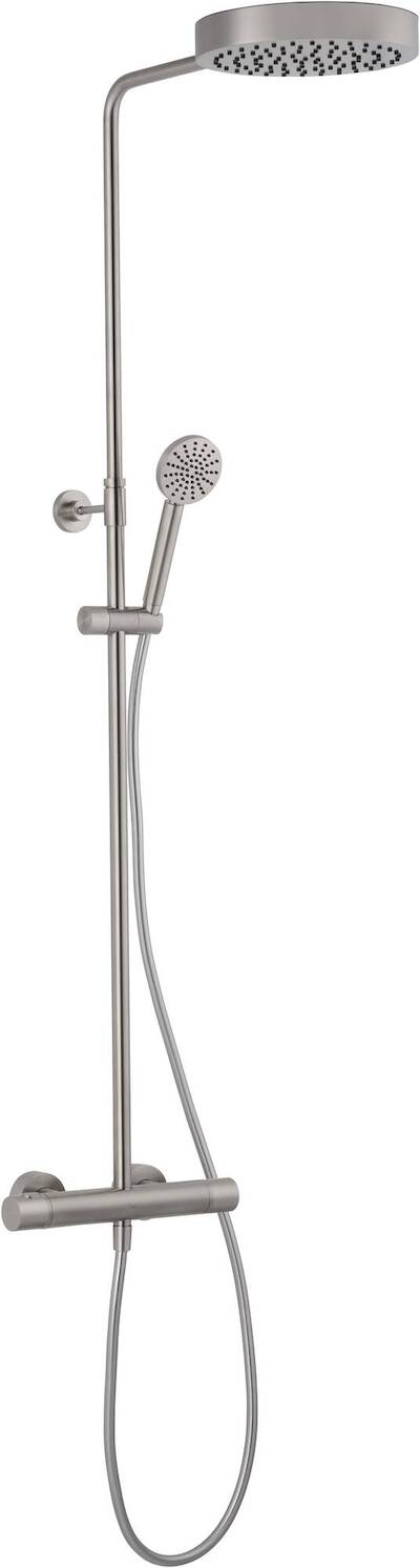 Ben Engraved Line regendoucheset Ø25cm RVS-look