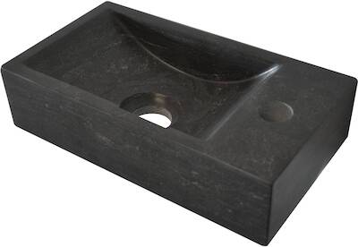 Ben Fontein 1 kraangat 36x18x9 cm Rechts Hardstenen Zwart