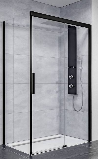 Ben IMotion schuifdeur naar rechts incl. antikalk 140x206cm mat zwart