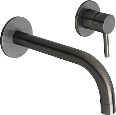 Ben Lavion 2-gats inbouw wastafelkraan afdekset gunmetal pvd