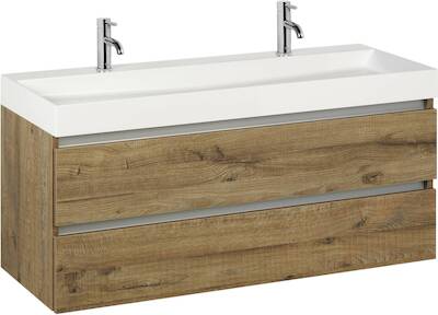 Ben Limara badmeubel met aluminium greeplijst 120x45cm Sherwood met mineraalmarmeren wastafel