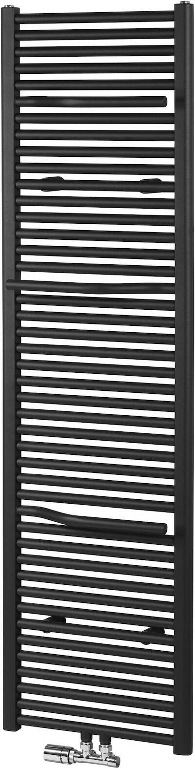 Ben Lineos handdoekradiator met handdoekhouder 1067W 50×177,5cm mat grafiet zwart