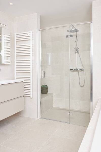 Ben Meteora draaideur rechts incl. antikalk 90×200 chroom