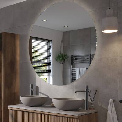 Ben Moon ronde spiegel met LED verlichting en anti-condens Ø120cm