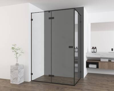 Ben Parret Douchecabine met draaideur incl. antikalk 120x90x210 cm mat zwart