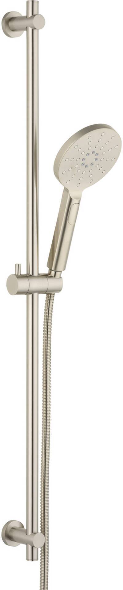 Ben Push doucheset 90cm geborsteld nickel