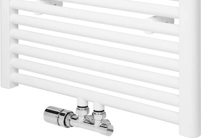 Ben radiatorkraan middenaansluiting haaks rechts chroom