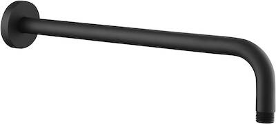 Ben Round douchearm 40cm gestructureerd zwart