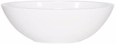 Ben Samantha ovale waskom 50x35x16cm mineraalmarmer glanzend wit