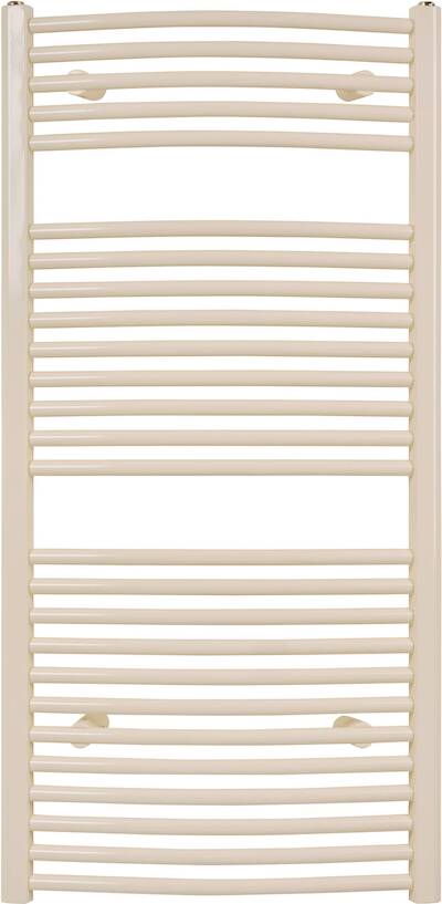 Ben Samos handdoekradiator licht gebogen 645W 50×121,5cm pergamon