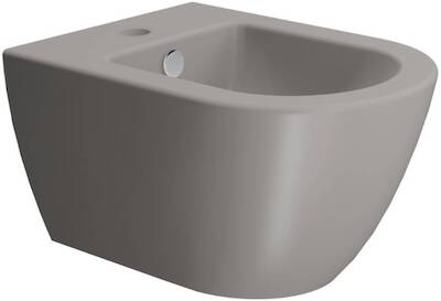 Ben Segno Wandbidet Compact Verdekte Ophanging 50×36 cm Beton grijs Xtra Glaze
