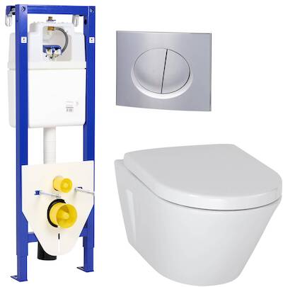 Ben Sito complete toiletset met Lake chromen bedieningspaneel