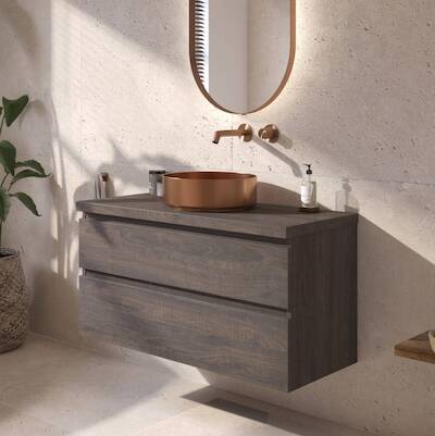 Ben Tendenza voorgemonteerd badmeubel incl. afdekblad 101x46x63,8cm prime oak