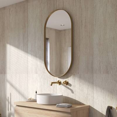 Ben Vita ovale spiegel 50×100 cm Mat Goud