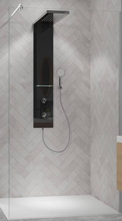 Ben Vivid inloopdouche incl. antikalk 120x200cm geborsteld nikkel