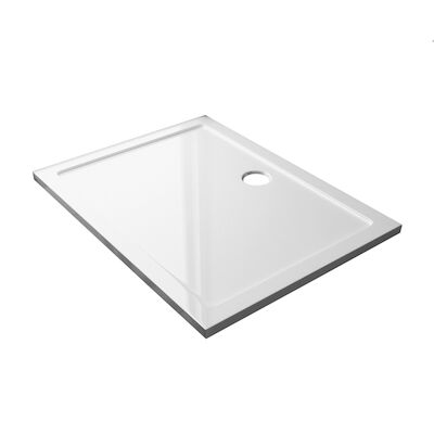 Best-Design “Dona” Lage Rechthoekige Douchebak Glans Wit 120x80x4cm