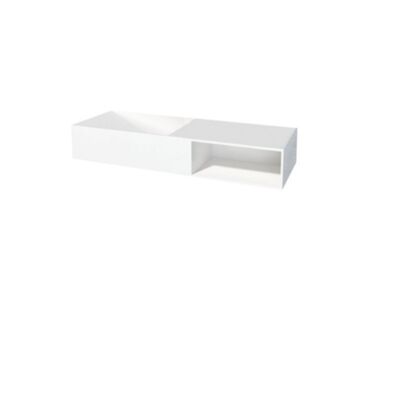 Best-Design “Gruna” Wastafel “Just-Solid” 120x42x20cm Mat Wit