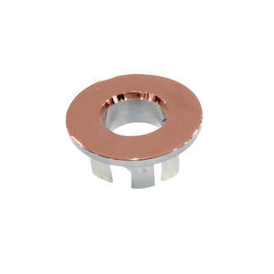 Best-Design “Lyon” Glans-Rose-Goud Inzet/overloop Ring (open) Tbv.Wastafel/Kom