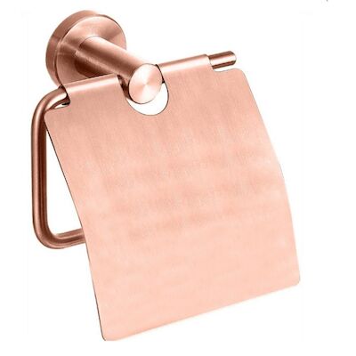 Best-Design “Lyon” Toiletrolhouder Met Klep Rosé-Mat-Goud