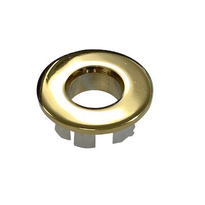 Best-Design “Nancy” Glans-Goud Inzet/Overloop Ring (open) Tbv.Wastafel/Kom