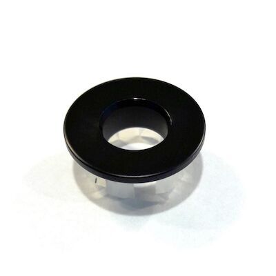 Best-Design “Nero” Messing-Mat-Zwart Inzet/Overloop Ring (open) tbv.Wastafel/Kom