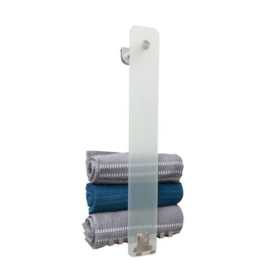 Best-Design “Ore” IBRO wand-Handdoek opbergbeugel Rvs/Mat-glas