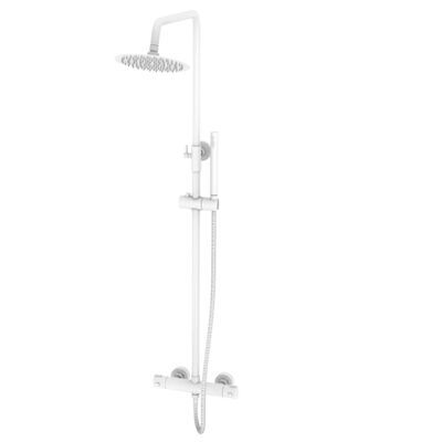 Best-Design “White” Thermostatische Regendouche-Opbouwset Mat-Wit