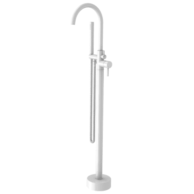 Best-Design “White” Vrijstaande Badkraan Hoogte 119 cm Mat Wit