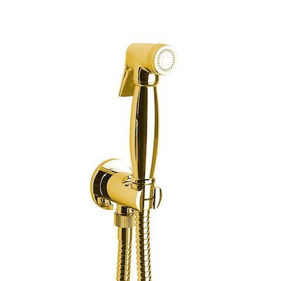 Bidet Handdouche Sapho Reitano Rubinetteria Incl. Slang en Handdouchehouder Goud