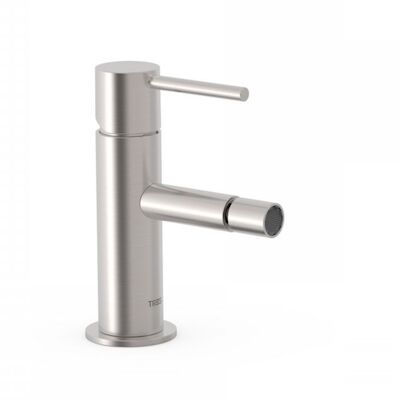 Bidetmengkraan Tres Study Exclusive 1-Hendel Uitloop Recht 8 cm Rond RVS