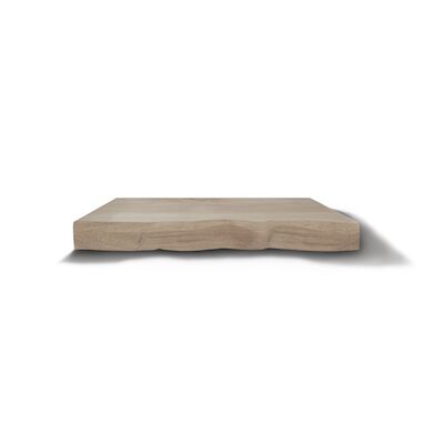 Bovenblad BWS Eiken Massief Hout Zonder Boomschors 120 cm Olie Wit