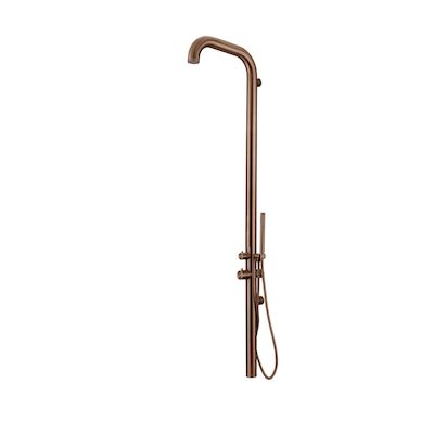 Buitendouche Fortifura Outdoor Original Wandmodel Met Handdouche Geborsteld Koper