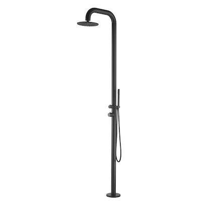 Buitendouche vrijstaand Fortifura Outdoor Deluxe Regendouche Met Handdouche Mat Zwart